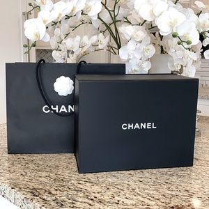 XL Chanel magnetic empty box and XL shopping bag
